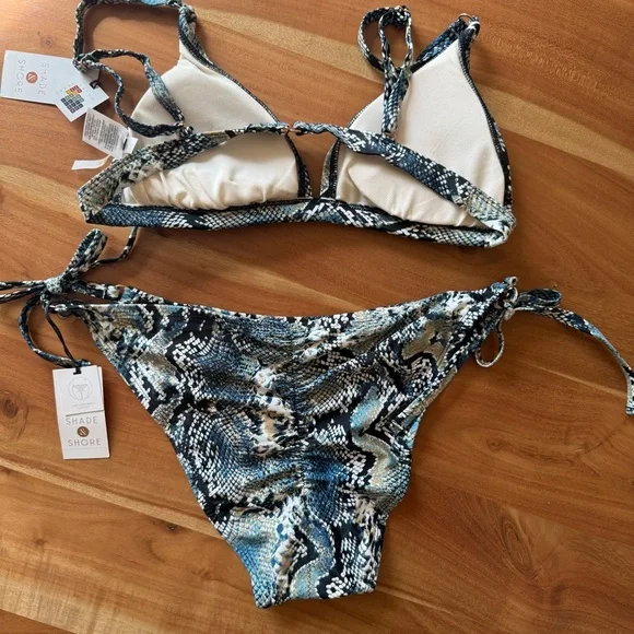 NWT Snakeskin Print Bikini Set - Picture 2 of 4